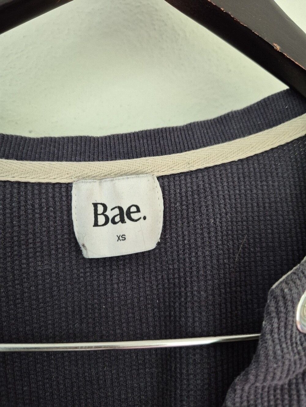 Bae The Label Waffle Henley Maternity And Nursing Top XS, VERY Roomy - Picture 5 of 7